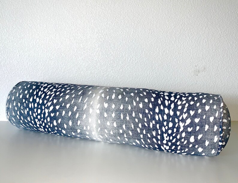 Ballard Designs Antelope Navy Bolster Pillow Cover Navy Etsy