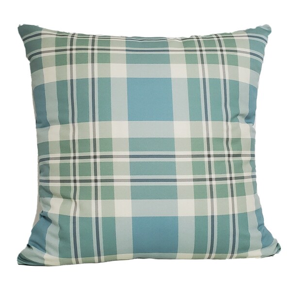 Green Plaid Pillow Etsy
