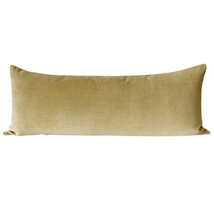 Amber Yellow Softknit Lumbar Pillow Cover - Handmade - Mid Century Modern Decor - Large Lumbar Size - Long Lumbar Cushion - Minimalist