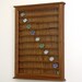 Casino Chip Challenge Coin Display Cabinet-Walnut
