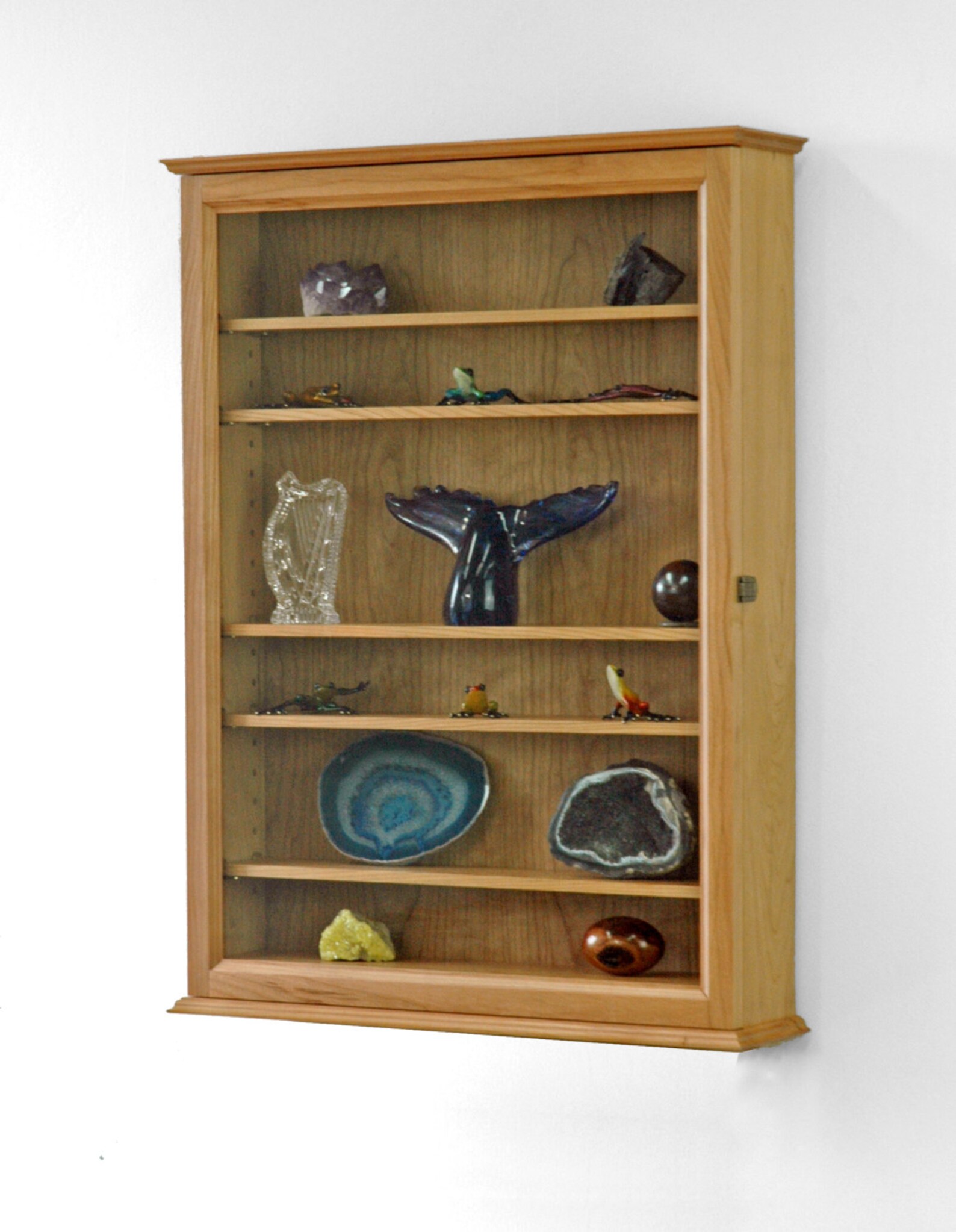 Mineral Rock Geode Display Case Wall Etsy