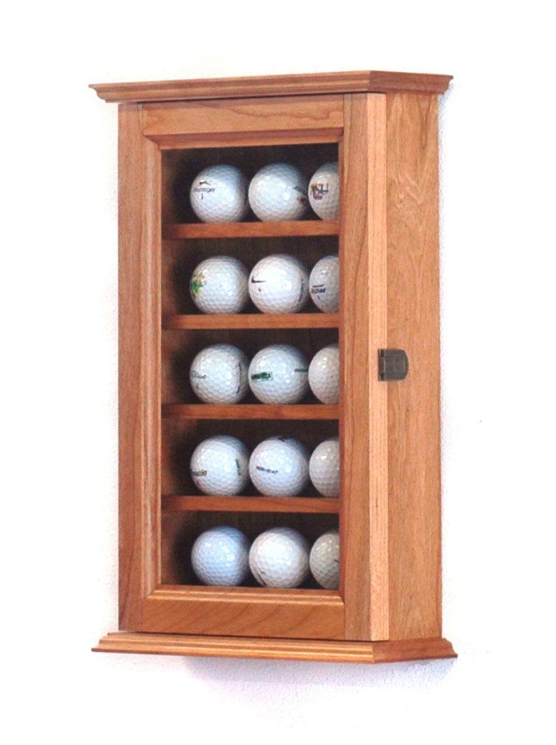 15 Golf Ball Display Case Wall Rack Shelves Etsy