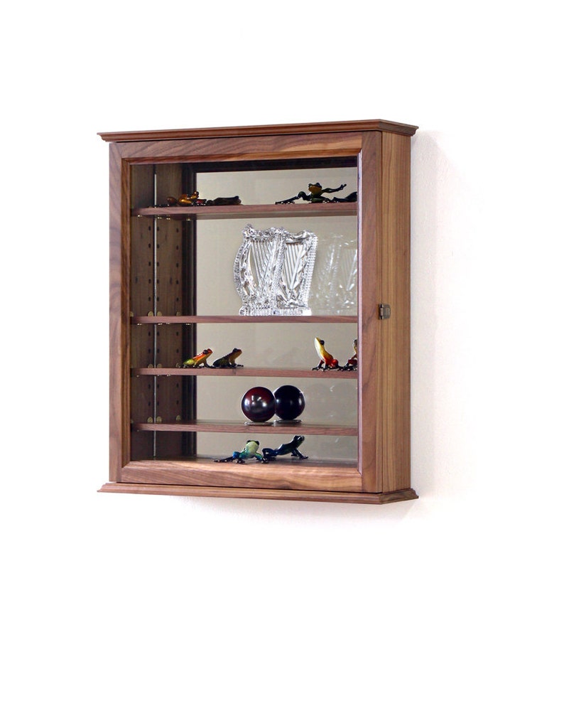 Curio Wall Cabinet Mirror Back