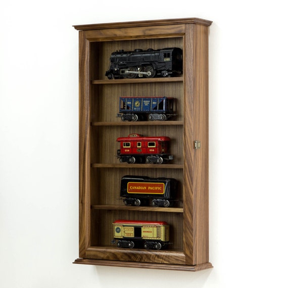 O Scale Model Train Display Case Wall Cabinet O Scale Model Train Display Case Wall Cabinet
