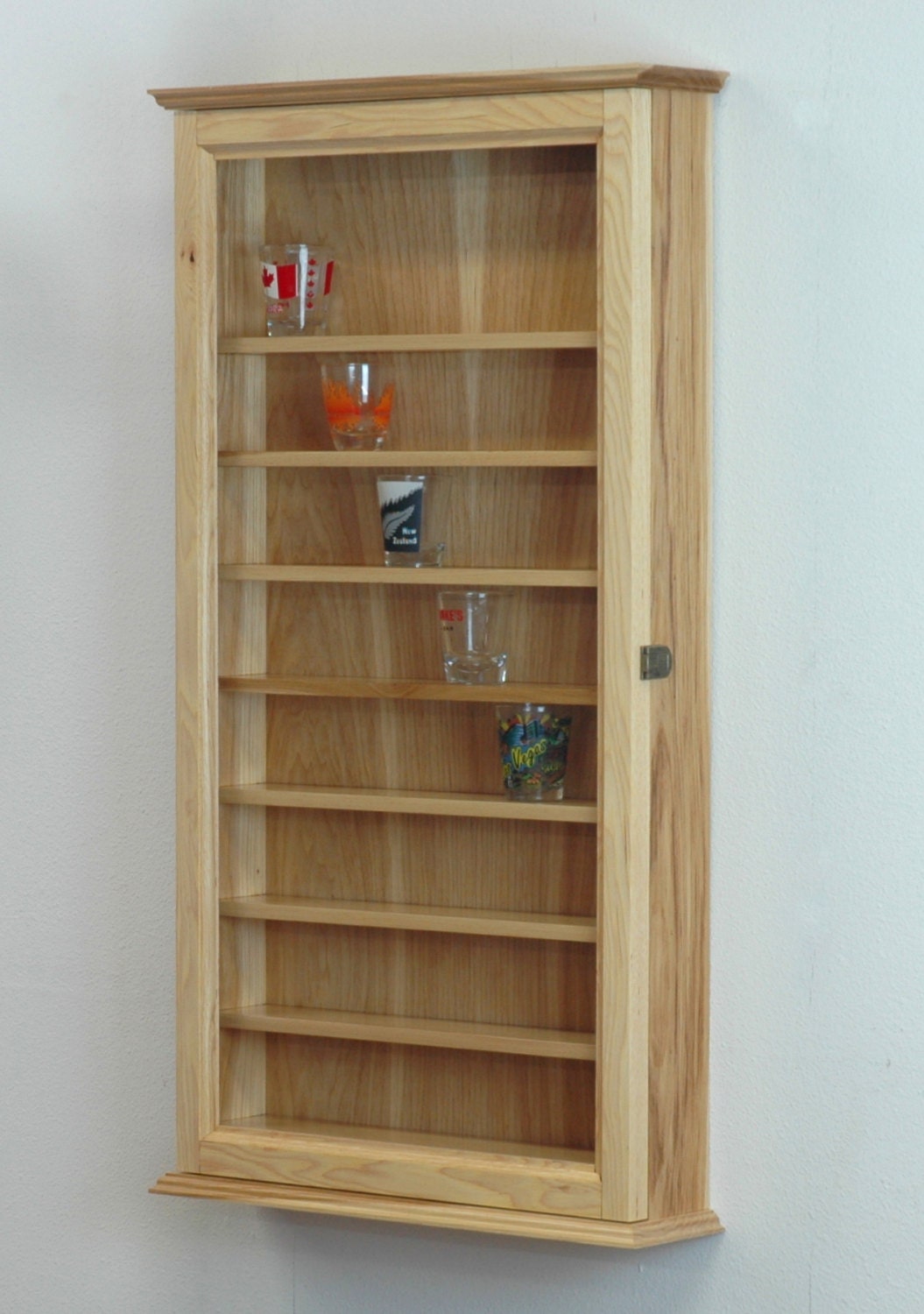 Shot Glass Display CaseHardwood Etsy