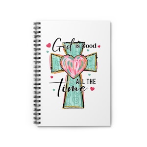 Inspirational Spiral Notebook - God is Good, Faith Journal, Christian Notebook, Religious Gift, Encouraging Stationery