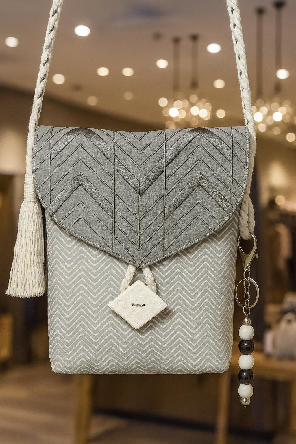 Handmade Embroidered Crossbody Bag – Fully Lined Purse with Original Embroidery, Pockets & Handmade Accents