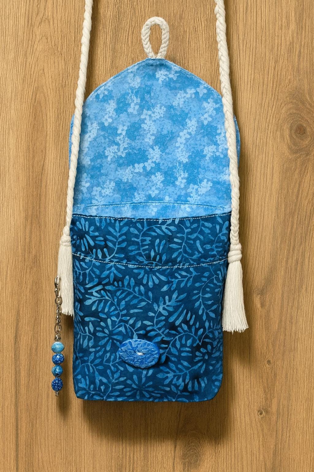 Handmade Embroidered Crossbody Bag – Fully Lined Purse with Original Embroidery, Pockets & Handmade Accents - Thumbnail 4