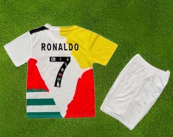 Maillot de football Ronaldo 2025 pour enfants fait main - Édition Fan Gear