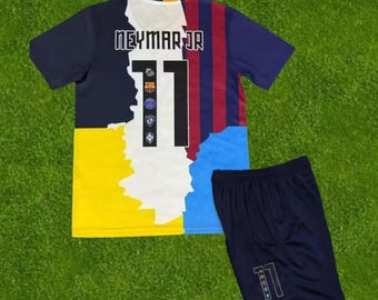 Kit maillot Neymar Jr enfant – Ensemble football mixte junior – Édition Fan Gear