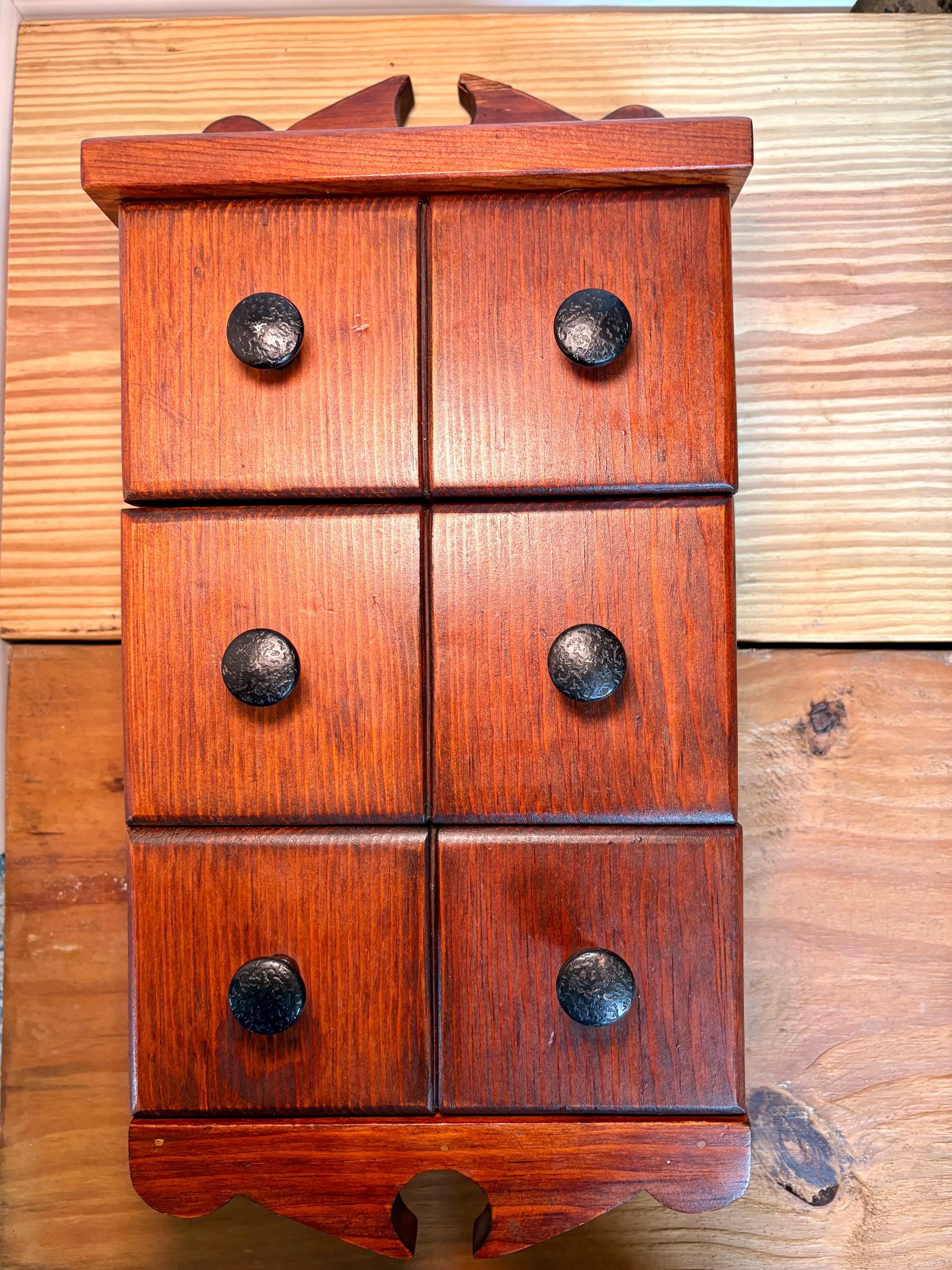 引き出し3つ付き木製キャビネット - Etsy 日本