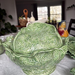 Vintage Holland Mold ceramic cabbage lettuce serving dishes