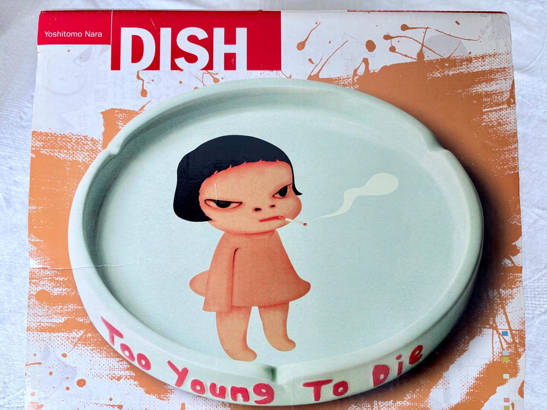 奈良美智 “Too young to die” ash tray Yoshitomo Nara Ceramic Ashtray: 