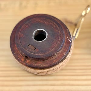 vintage wood spools | reclaimed with twine and scissors