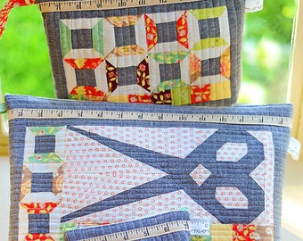 Creatively Yours Zipper Pouch pattern by Sweet Jane/'s~ 2.5/" Squares or scraps