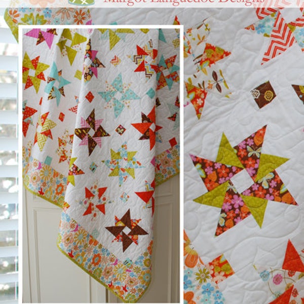 THE PATTERN BASKET (Quilt Pattern): "Starflower" - Design by Margot Languedoc