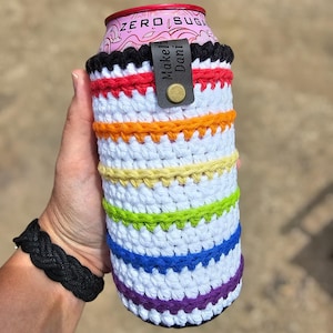 Crochet Cotton Can Coozie - Beverage Sleeve for Standard, Slim, & Tall Cans