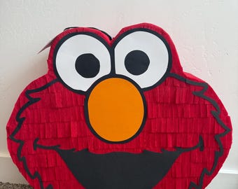 Elmo Cookie Monster piñata, red, 21x19x4