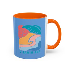 Vitamin Sea Accent Coffee Mug, Beach Lover Gift, Coastal Decor, Summer Vibes Mug, Tropical Homeware, Ocean Inspired Drinkware