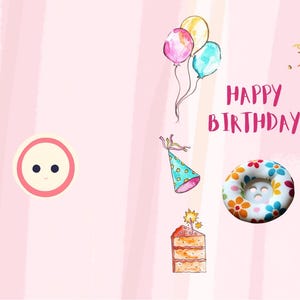 Happy Birthday.. Einfach wie ein Knopf