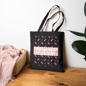 Chic Cotton Canvas Tote Bag - &#39;The Glow of Being Her&#39; - Eco-Friendly, Reusable, Gift for Women, Beach Bag, Shopping Bag