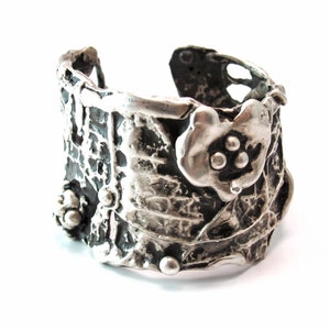 Ophelia Open Vine Sterling .925 Unique Artistic Cuff, Luxury Silver One-of-a-kind Bracelet, Shakespeare, Anglomania image 1