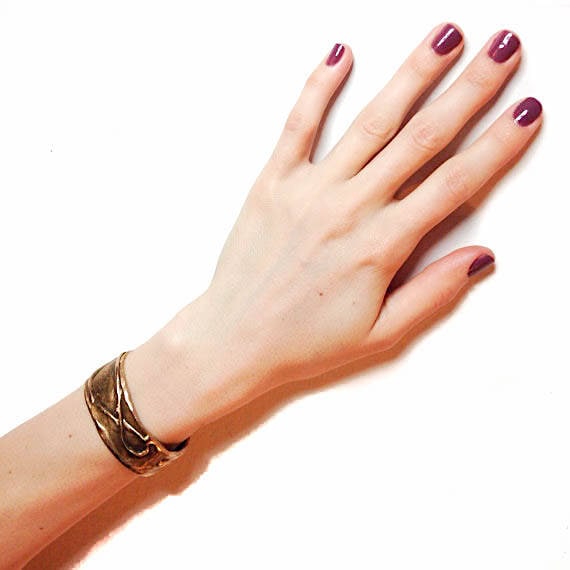 Small Byzantine Cuff, Brass Handmade, limited edition luxury bracelet, ON SALE