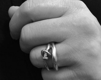 Esoteric Men's Sterling Silver .925 Vine Ring, US Size 9, cool men's rings