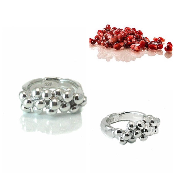 Our Best-Seller, Pomegranate Women's Ring available in silver, gold, and hematite, jewelry on sale, spring collection, stackable beauty