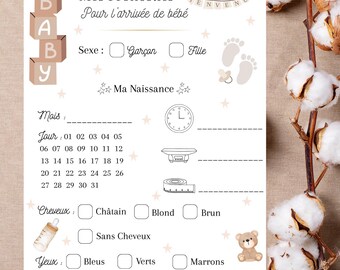 Carte Pronostics Gender Reveal