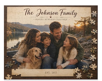 Personalized Photo Puzzle | Custom Family Puzzle Gift | Wedding, Couple, Pet & Vacation Photo Puzzle | Keepsake Jigsaw