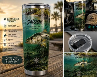 NEW! Snook 20 oz Stainless Steel Tumbler