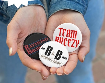 Chris Brown and Usher Button Pins, R and B Tour Merch 2025, R&B Concert, Concert Pin Set, Concert Merch, Chris Brown, Usher