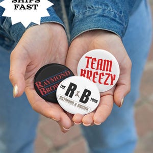 Chris Brown and Usher R&B Tour Buttons