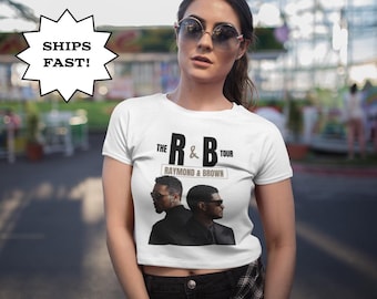 The R&B Tour Crop Tee Raymond and Brown graphic shirt