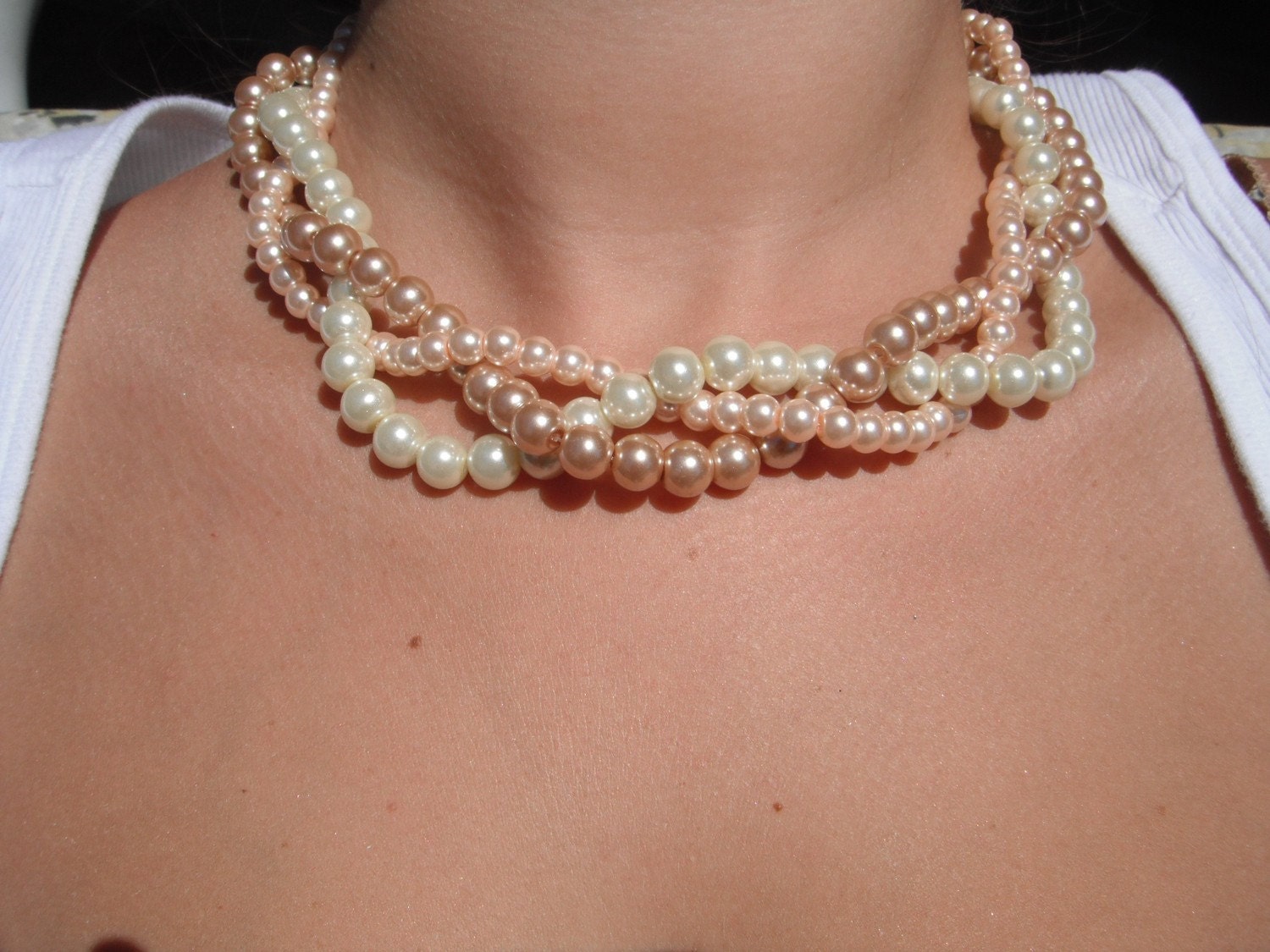 【2plan】24SS★ [MADE] Pearl Twisted Necklace Twisted Pearl Necklace - Etsy