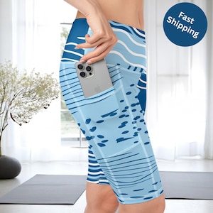 High Waist Bike Shorts with Pockets: Women&#39;s Activewear - Yoga, Workout, Gym