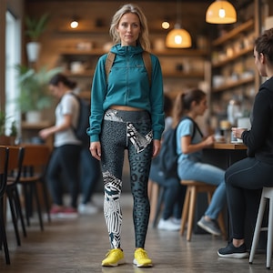 Animal Printed Yoga Pants for Women Stretchy Workout Zebra Tights Activewear Funky Leggings Gym Outfit Sports  Gear Running Pants