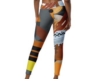 Graffiti Art Leggings mit hoher Taille, Urban Streetwear Yogahose