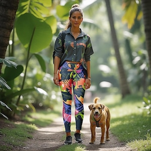 Leggings Tall Women For Yoga Pants Buttery Soft Floral Bottoms Funky Pattern Workout Full Length