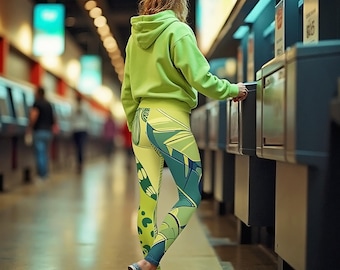 Tropical Leggings Floral Print Squat Proof Yoga Pants Soft Stretchy Activewear For Women Casual Travel Sports Wear Gym Activewear Workout