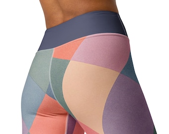 Geometric Diamond Pattern Leggings: Circus Style, Gothic Costume Pants