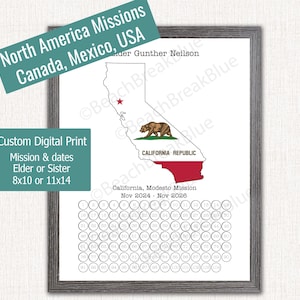 Nordamerika-Missionskalender, Countdown-Kalender, USA-Missionen in Mexiko, Kanada-Missionen, kundenspezifischer digitaler Missionskalender