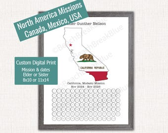 Nordamerika-Missionskalender, Countdown-Kalender, USA-Missionen in Mexiko, Kanada-Missionen, kundenspezifischer digitaler Missionskalender