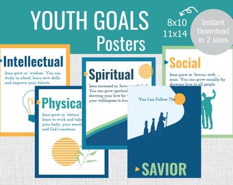 2026 LDS Youth Goal Posters, Walk With Me, youth and children goal setting, Come Follow Me goals, youth theme 2026