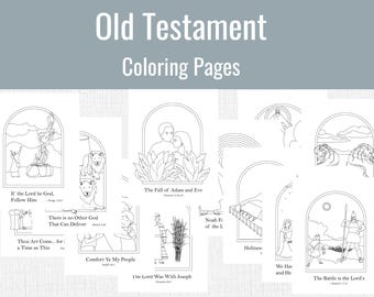 2026 Old Testament coloring pages, Come Follow Me, Youth and primary activities and crafts, Bible verses