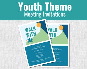 New EDITABLE 2026 LDS Youth Theme Meeting Invitations, Walk With Me Moses 6:34, 2026 youth theme invites
