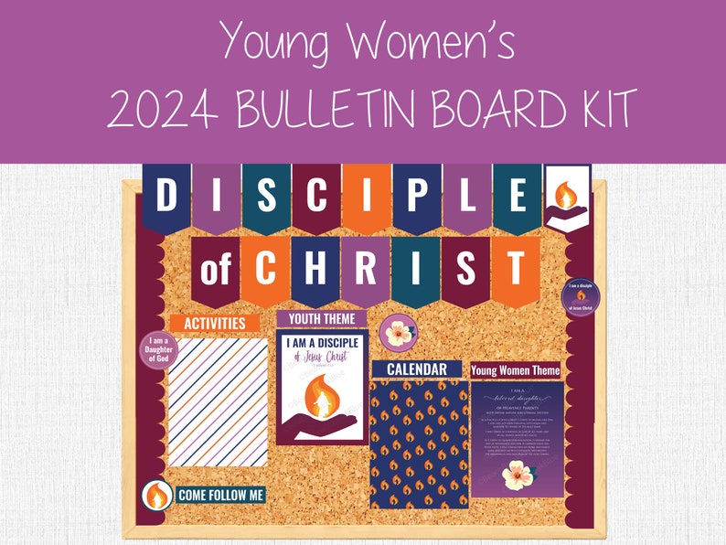 2024 Young Women Bulletin Board Kit, 2024 LDS Young Women Theme, I Am a