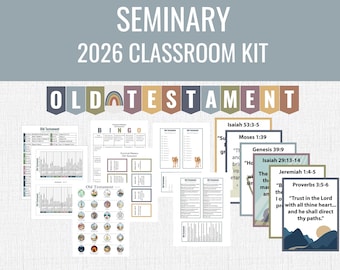 LDS Seminary 2026 Old Testament, banner, come follow me, bingo, posters, doctrinal mastery, bookmarks