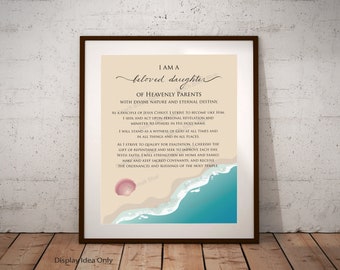 Young Women Theme,  Beloved Daughter of God, LDS Young Women Theme, YW theme poster, Young Women bookmark, LDS youth Theme, lds printables